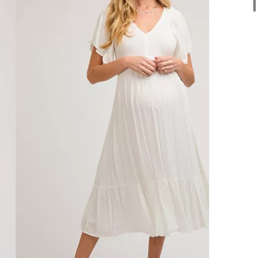 PinkBlush White Maternity Dress